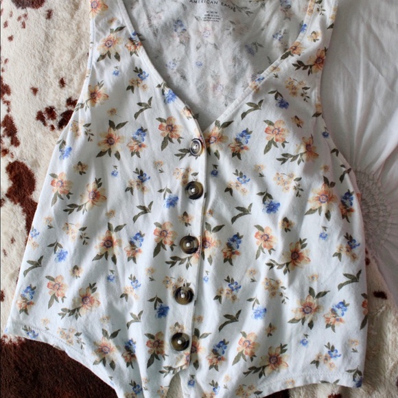 American Eagle floral tie tank - Picture 2 of 3